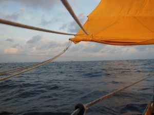 Approaching Cancún at dawn