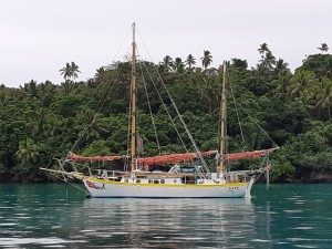 A boat called 'Love' in Port Morelle