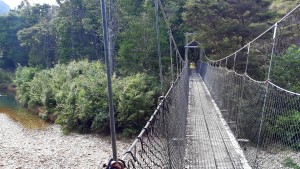 One of the suspension bridges